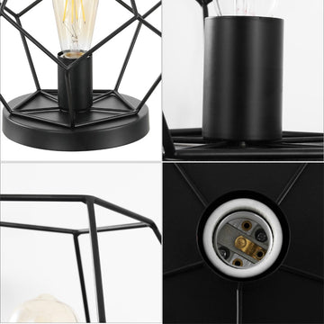 James 10" Metal/Marble LED Table Lamp - JONATHAN Y